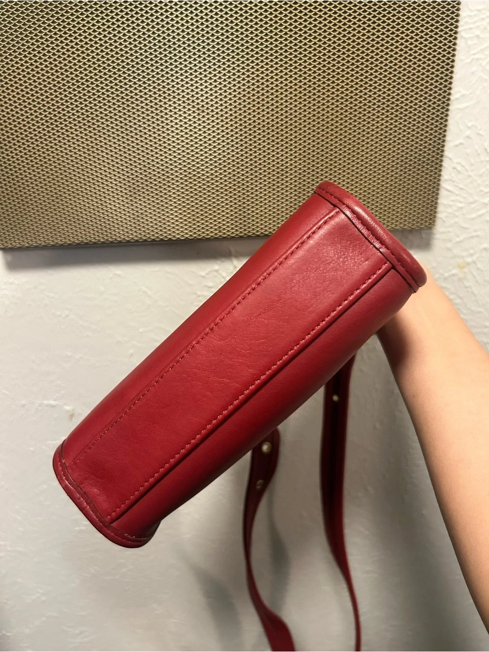 Vintage Red Coach Legacy Crossbody Bag #9997